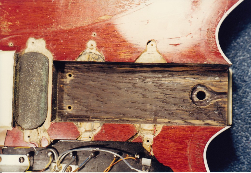 Red Special body and neck cavity 9th Jan 1998