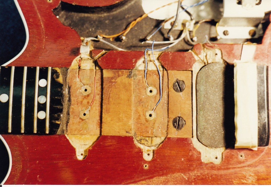 Red Special body to neck join 9th Jan 1998