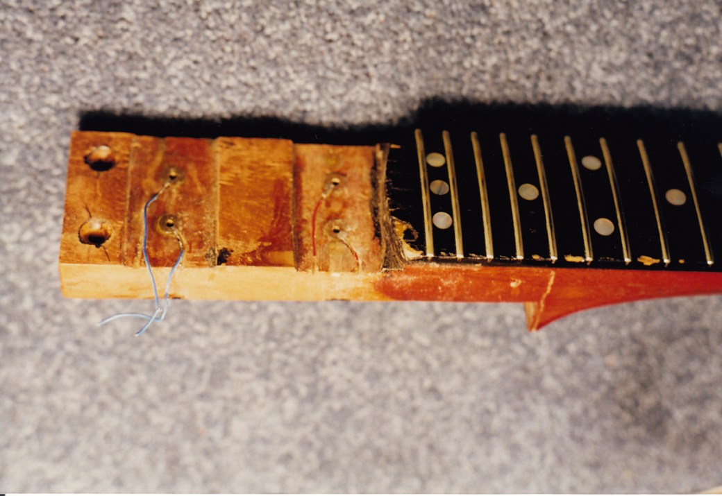 Red Special fingerboard and neck tongue 9th Jan 1998
