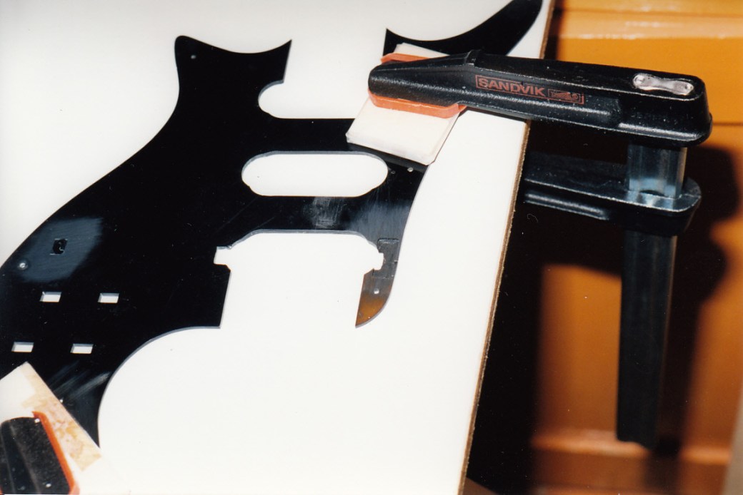 Red Special scratchplate repairs