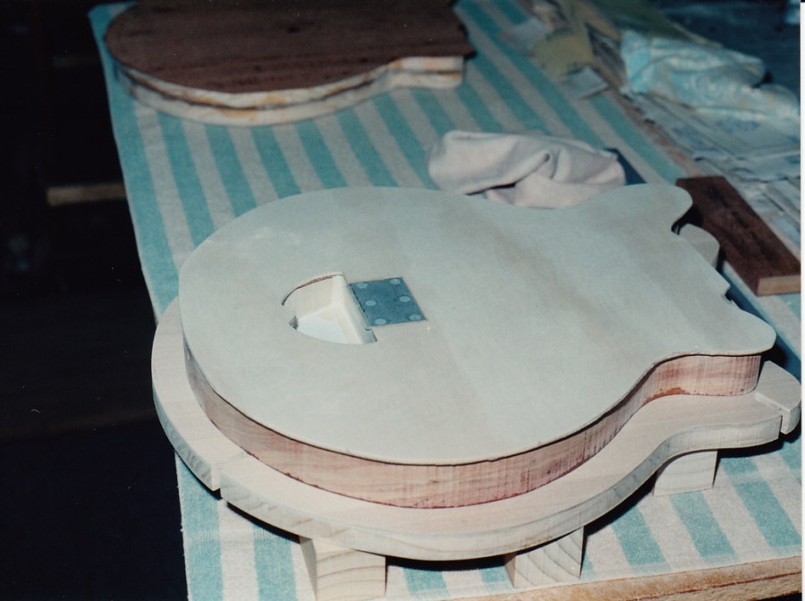 George Burns body before veneer glueing